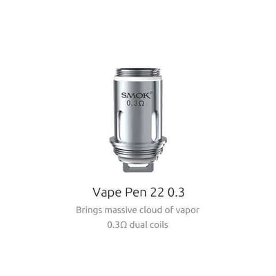 Résistances Smok Vape Pen 22 - Pack de 5 0.3 ohm | VAPEVO