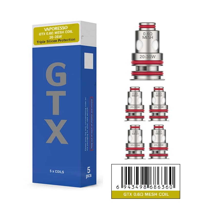 Résistances Vaporesso GTX V2 – Pack de 5 GTX-2 0.6 ohm | VAPEVO