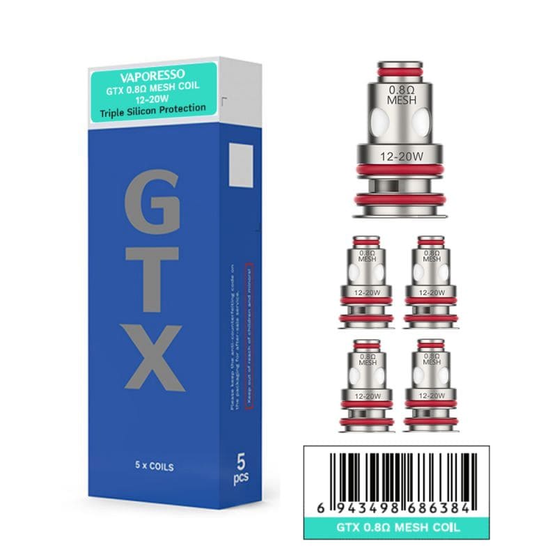 Résistances Vaporesso GTX V2 – Pack de 5 GTX-2 0.8 ohm | VAPEVO