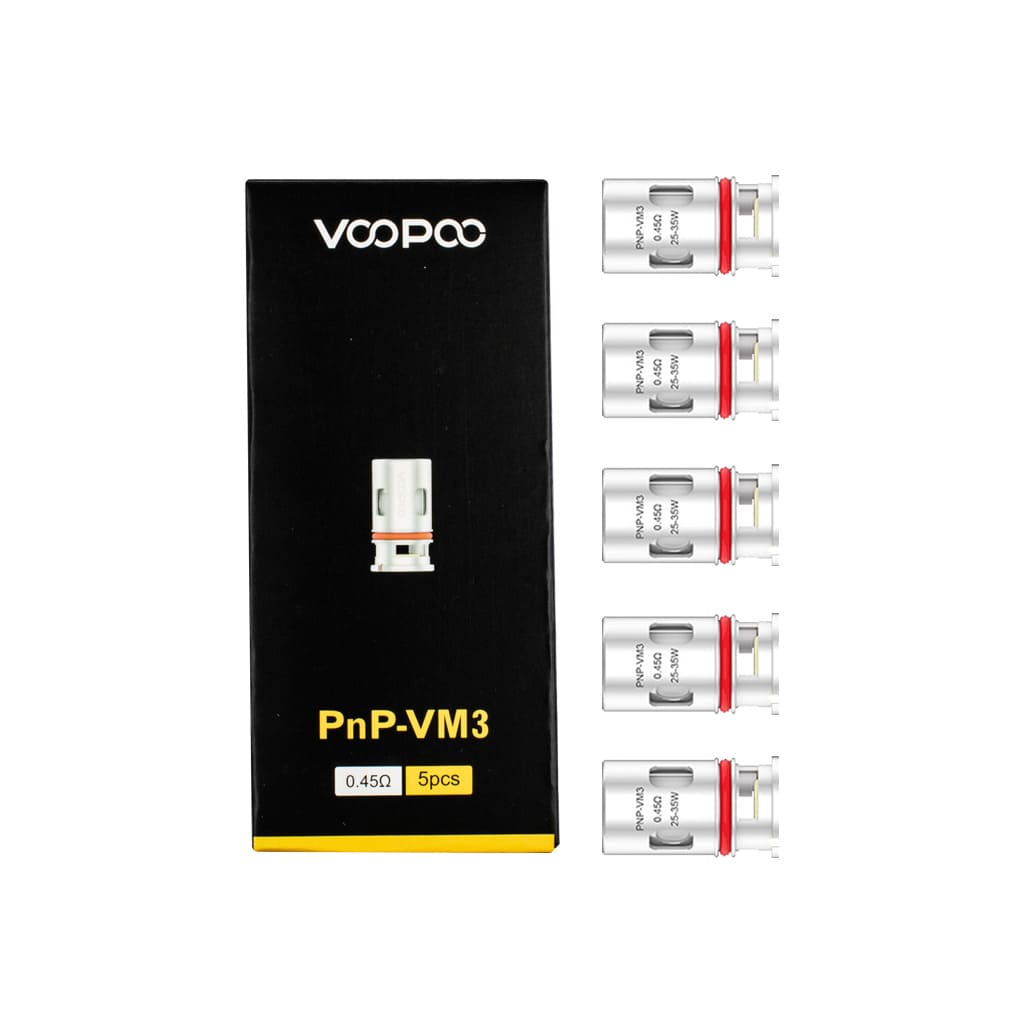 Résistances Voopoo PnP – Pack de 5 VM3 0.45 ohm | VAPEVO