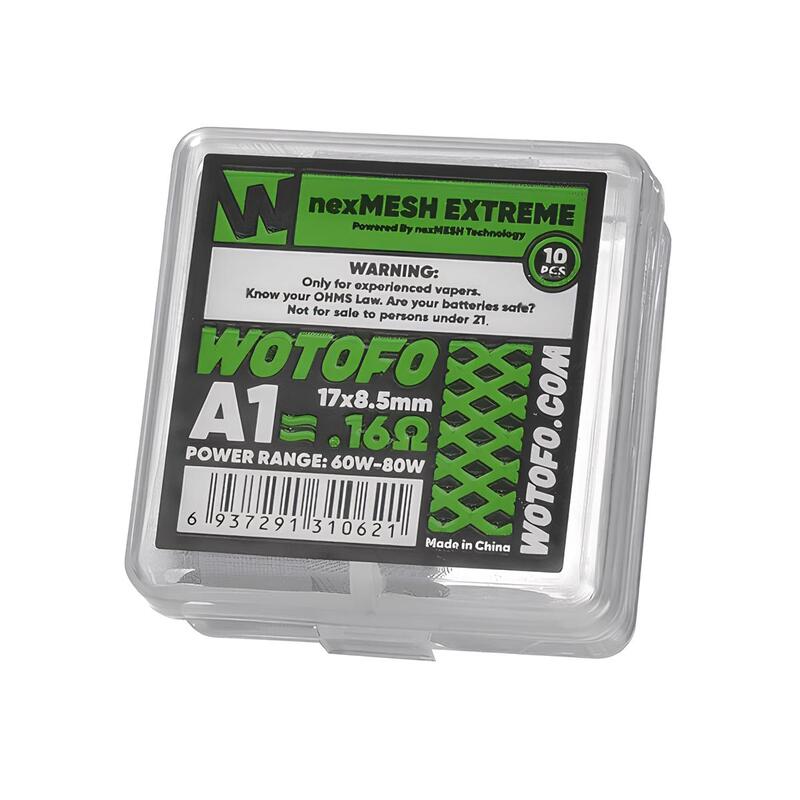Résistances Wotofo NexMesh Profile 1.5 & RDTA - Pack de 10 nexMESH Extreme A1 0.16 ohm | VAPEVO