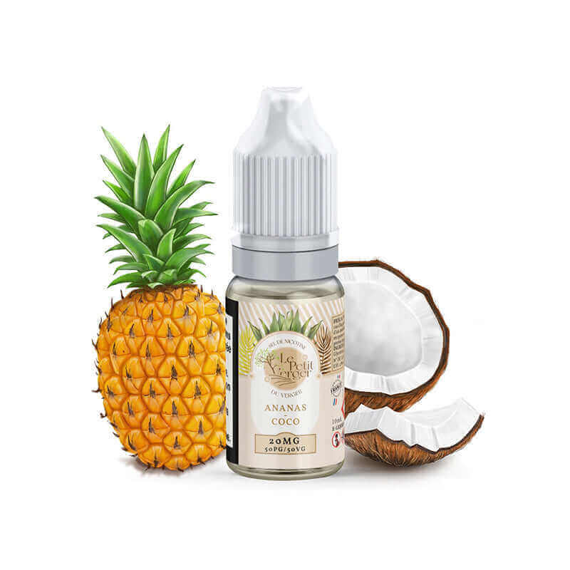 SAVOUREA Le Petit Verger Ananas Coco - E-liquide 10ml-20 mg (Sel de nicotine)-VAPEVO