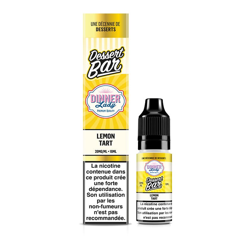 Sel de Nicotine Dinner Lady Dessert Bar Lemon Tart 10ml 10 mg | VAPEVO