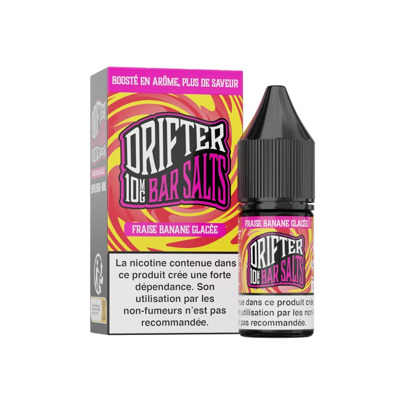 Sel de Nicotine Drifter Bar Salts Fraise Banane Glacée 10ml 10 mg | VAPEVO