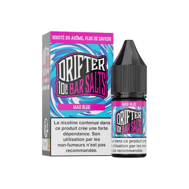 Sel de Nicotine Drifter Bar Salts Mad Blue 10ml 10 mg | VAPEVO