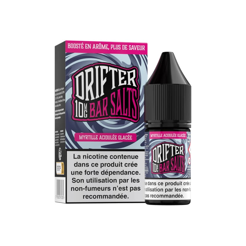 Sel de Nicotine Drifter Bar Salts Myrtille Acidulée Glacée 10ml 10 mg | VAPEVO