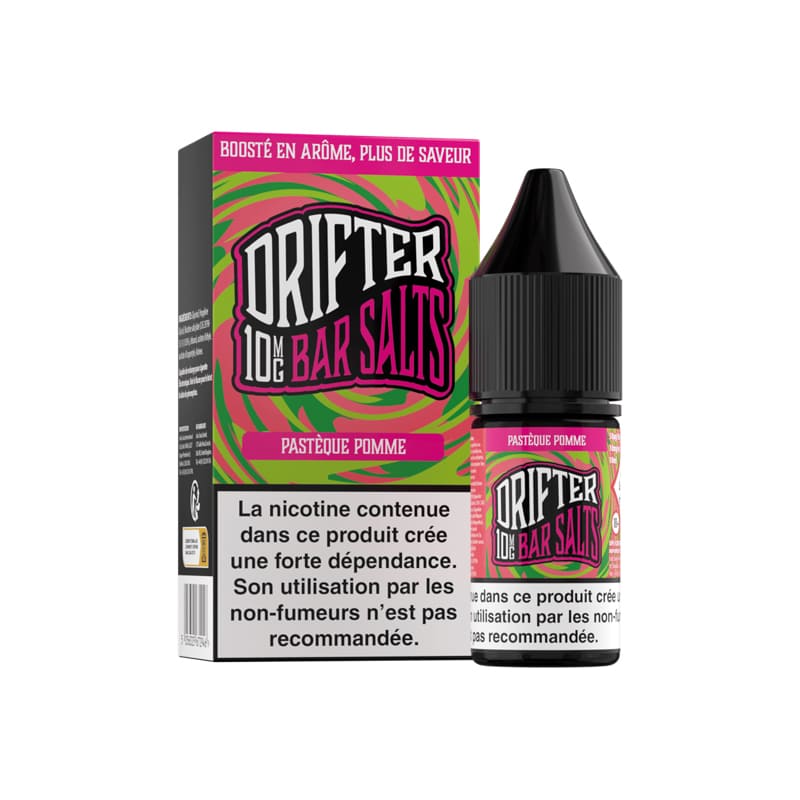 Sel de Nicotine Drifter Bar Salts Pastèque Pomme 10ml 10 mg | VAPEVO