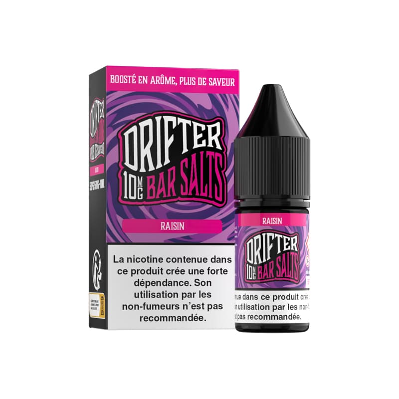 Sel de Nicotine Drifter Bar Salts Raisin 10ml 10 mg | VAPEVO