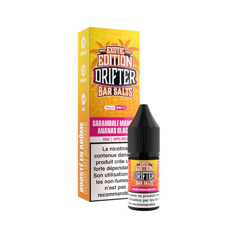 Sel de Nicotine Drifter Exotic Edition Carambole Mangue Ananas Glacés 10ml 10 mg | VAPEVO