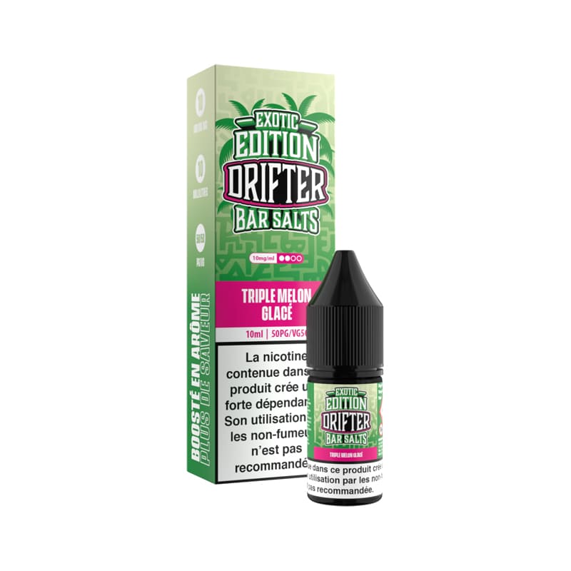 Sel de Nicotine Drifter Exotic Edition Triple Melon Glacé 10ml 10 mg | VAPEVO