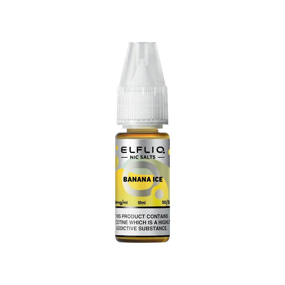 Sel de Nicotine Elfbar Elfliq Banana Ice 10ml 10 mg | VAPEVO