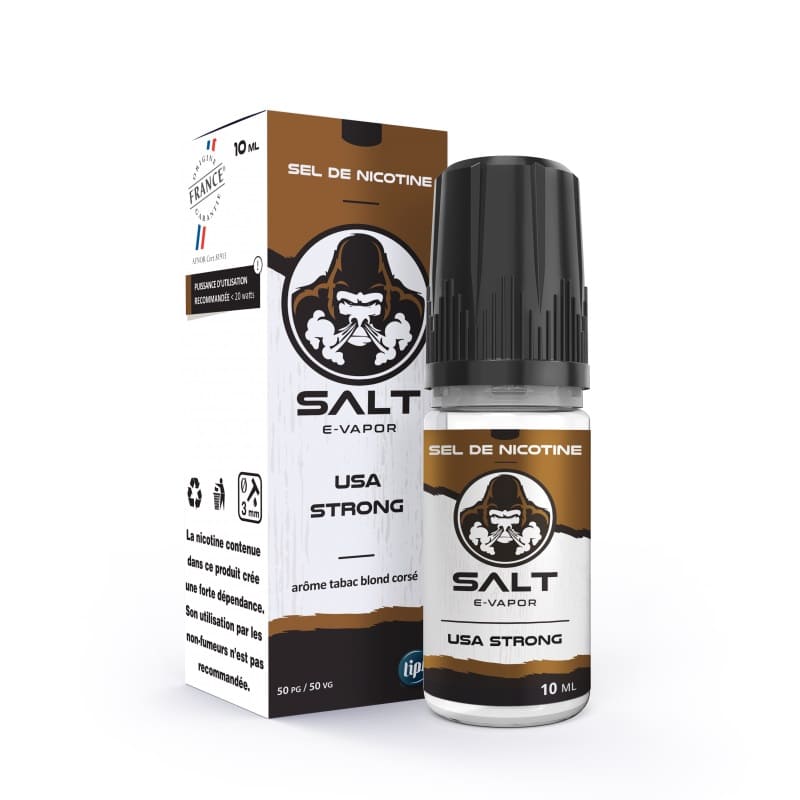 Sel de Nicotine Salt E-Vapor USA Strong 10ml 10 mg | VAPEVO