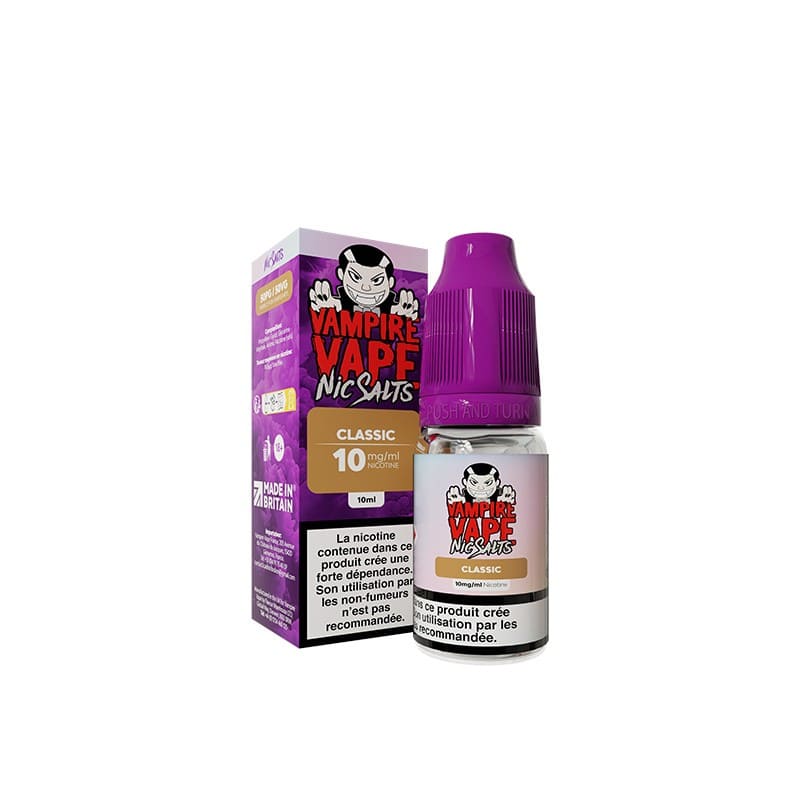 Sel de Nicotine Vampire Vape Classic 10ml 10 mg | VAPEVO
