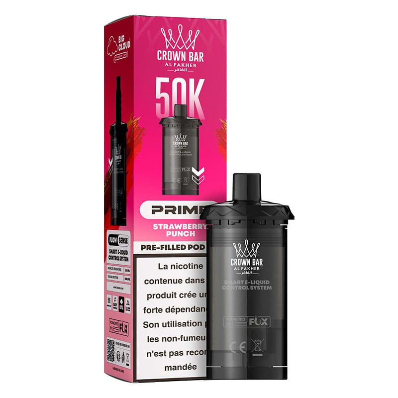 Cartouches HyperMax Prime Crown Bar 50K 2x10ml - Al Fakher