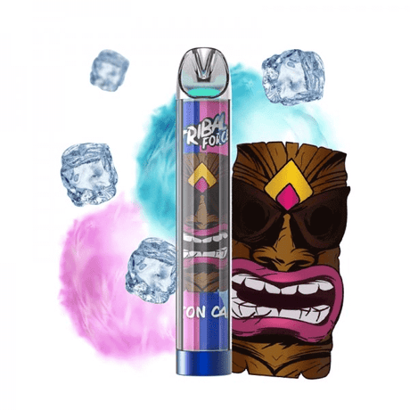 TRIBAL FORCE Tribal Puff - Pod Jetable 600 Puffs Système LED-0 mg-Cotton Candy-VAPEVO
