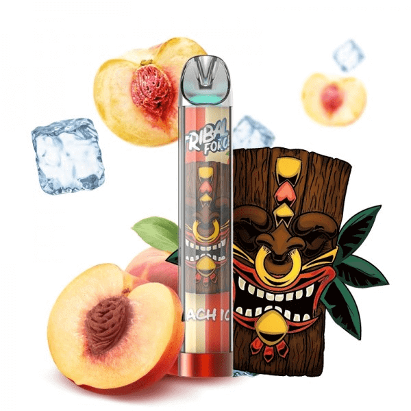 TRIBAL FORCE Tribal Puff - Pod Jetable 600 Puffs Système LED-0 mg-Peach Ice-VAPEVO