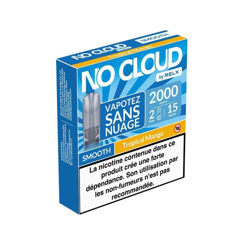 Cartouches Relx No Cloud Smooth 2ml - Pack de 2