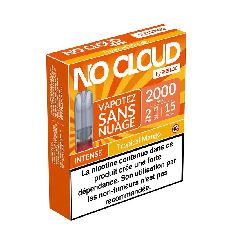 Cartouches Relx No Cloud Intense 2ml - Pack de 2