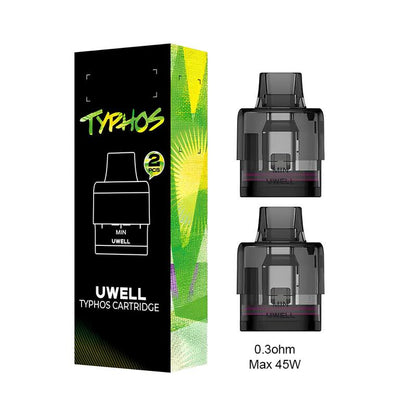 UWELL Typhos - Pack de 2 Cartouches Pod 6ml-0.3 ohm-VAPEVO