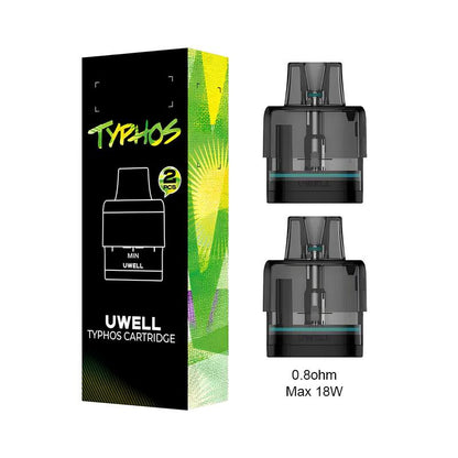 UWELL Typhos - Pack de 2 Cartouches Pod 6ml-0.3 ohm-VAPEVO