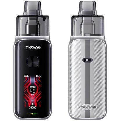 UWELL Typhos Pro - Kit E-Cigarette 45W 3000mAh 6ml-Satin Silver-VAPEVO