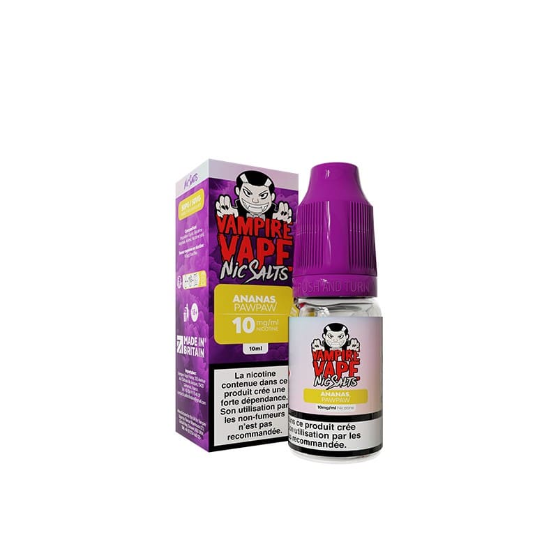 VAMPIRE VAPE Ananas Pawpaw - Sel de nicotine 10ml-10 mg-VAPEVO