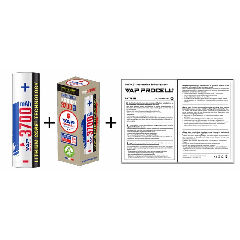 VAP PROCELL Accu IMR 18650 3700mAh-VAPEVO