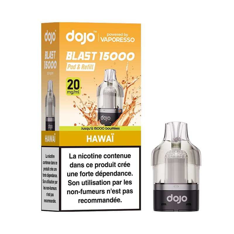VAPORESSO Dojo Blast 15K - Pod Préremplie 10ml 15000 Puffs-20 mg-Fraise Kiwi-VAPEVO