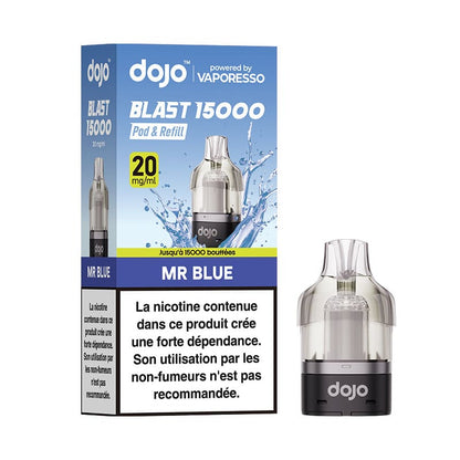 VAPORESSO Dojo Blast 15K - Pod Préremplie 10ml 15000 Puffs-20 mg-Mr Blue-VAPEVO