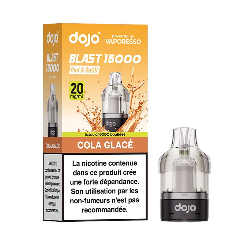 VAPORESSO Dojo Blast 15K - Pod Préremplie 10ml 20mg Cola Glacé | VAPEVO