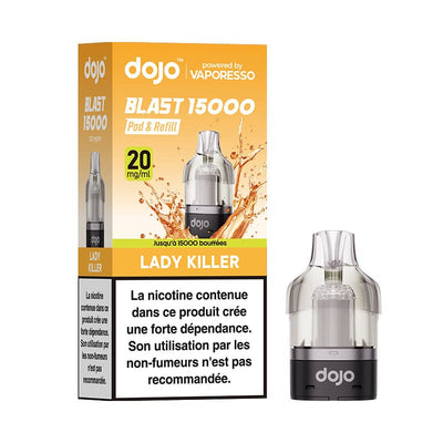 VAPORESSO Dojo Blast 15K - Pod Préremplie 10ml 20mg Lady Killer (Fruits Rouges/Melon/Menthe) | VAPEVO