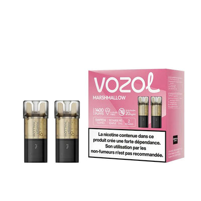 VOZOL Switch 600 - Pack de 2 Cartouches 2ml 0 mg Marshmallow | VAPEVO