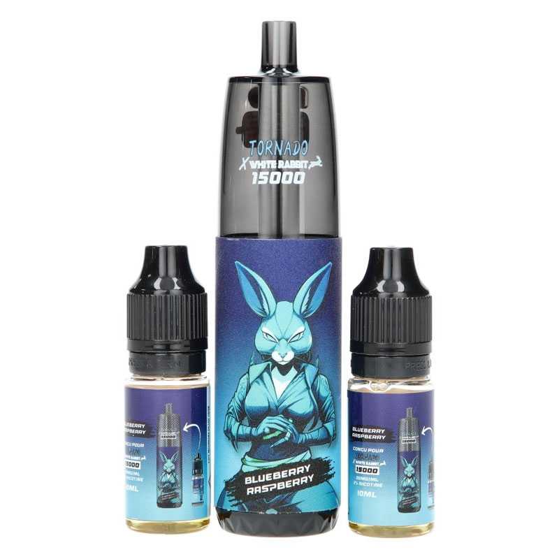 WHITE RABBIT Tornado 15K - Kit Rechargeable 15000 Puffs 10 mg Blueberry Raspberry | VAPEVO