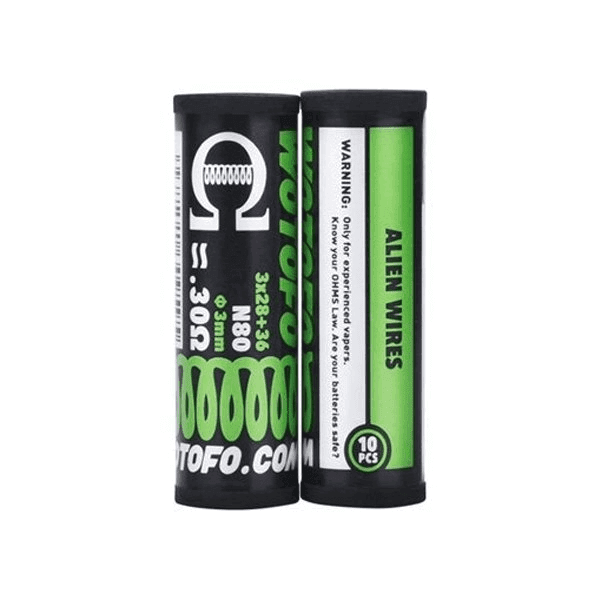 WOTOFO Coils Prémontés Ni80 Alien Wire 28Gx3+36G / 0.3Ω 10 pcs | VAPEVO