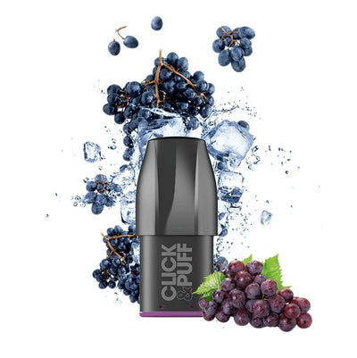 X-BAR Click & Puff - Cartouche 2ml 650 Puffs Ice Grape 10 mg | VAPEVO