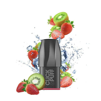 X-BAR Click & Puff - Cartouche 2ml 650 Puffs Strawberry Kiwi 10 mg | VAPEVO