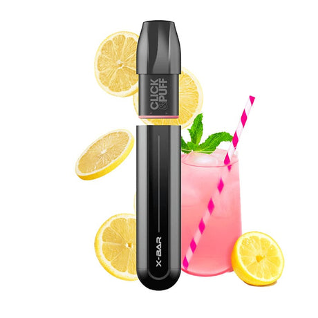 X-BAR Click & Puff - Pod Jetable Rechargeable 650 Puffs-10 mg-Pink Lemonade-VAPEVO