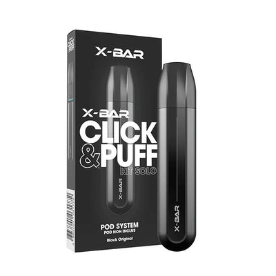 X-BAR Click & Puff Solo - Batterie Rechargeable 500mAh (Sans Cartouche) Black Original | VAPEVO