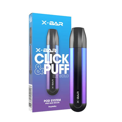 X-BAR Click & Puff Solo - Batterie Rechargeable 500mAh (Sans Cartouche) Purple Sky | VAPEVO