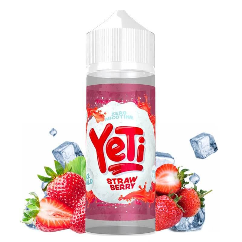 YETI - Strawberry - E-liquide 100ml-0 mg-Cold Ice-VAPEVO